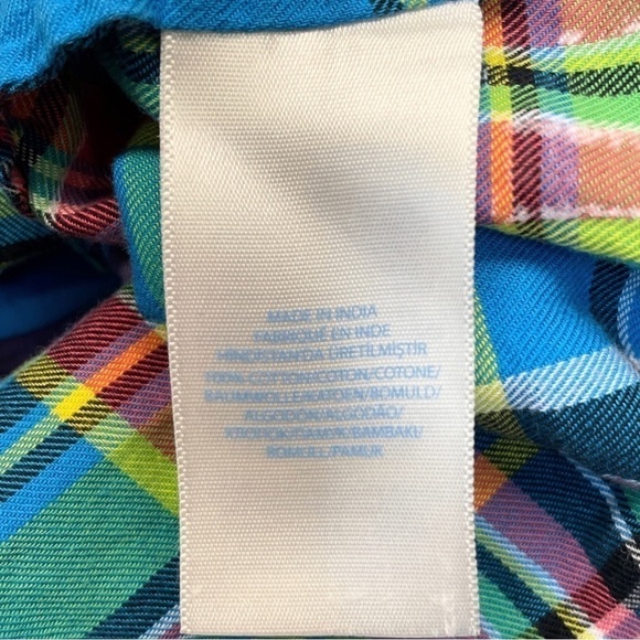 Ralph Lauren Girls Blue Plaid Tunic Peasant Boho Loose Fit Top 18 Months - Picture 8 of 12